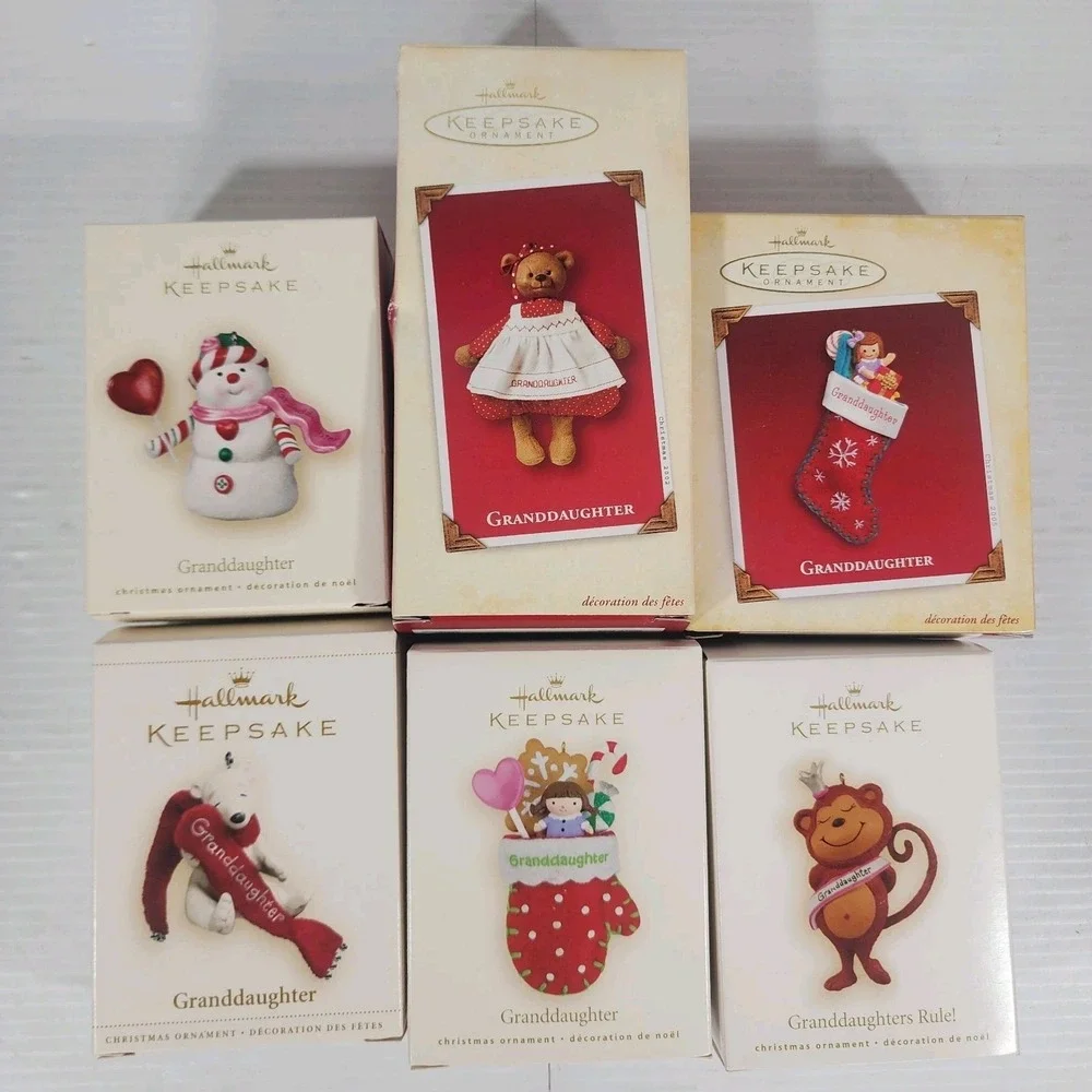 Lot Hallmark Keepsake Christmas Ornaments Granddaughter Vintage Memories Nostalg
